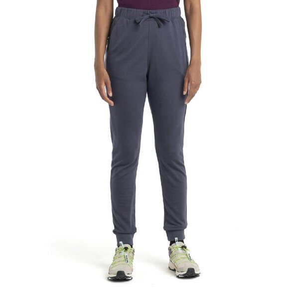 Merino Wool Joggers with Pockets Elastic Waist Tapered Legs